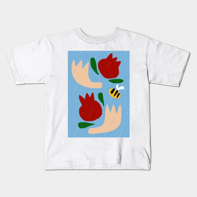 Poms &amp; Horns - Rosh Hashanah Joy! Kids T-Shirt by TillaCrowne